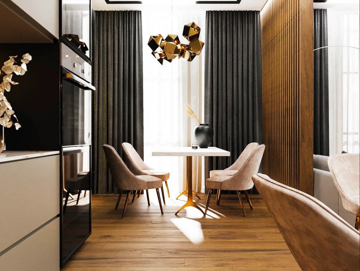 Апартаменти Липки, преміум інтер’єр, 3D дизайн, 3D візуалізація