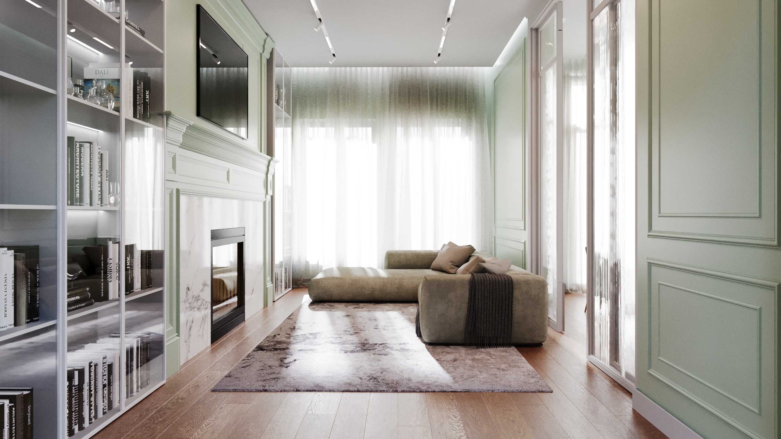 Інтер’єр квартири Kudryavska street, сучасний дизайн, 3D візуалізація