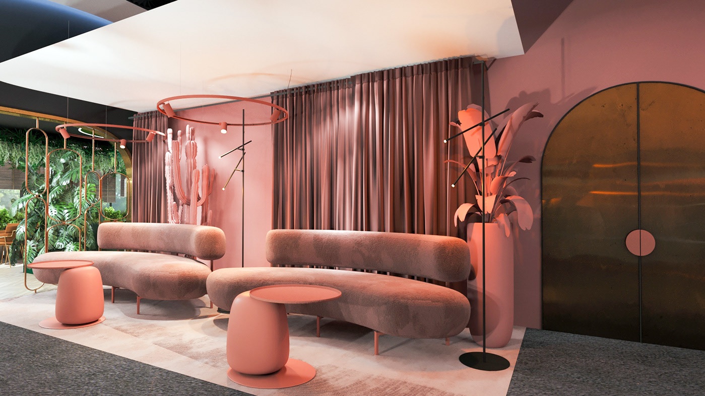 Ресторанний інтер’єр Ultramarine, 3D дизайн, преміум дизайн, 3ds Max Corona Renderer