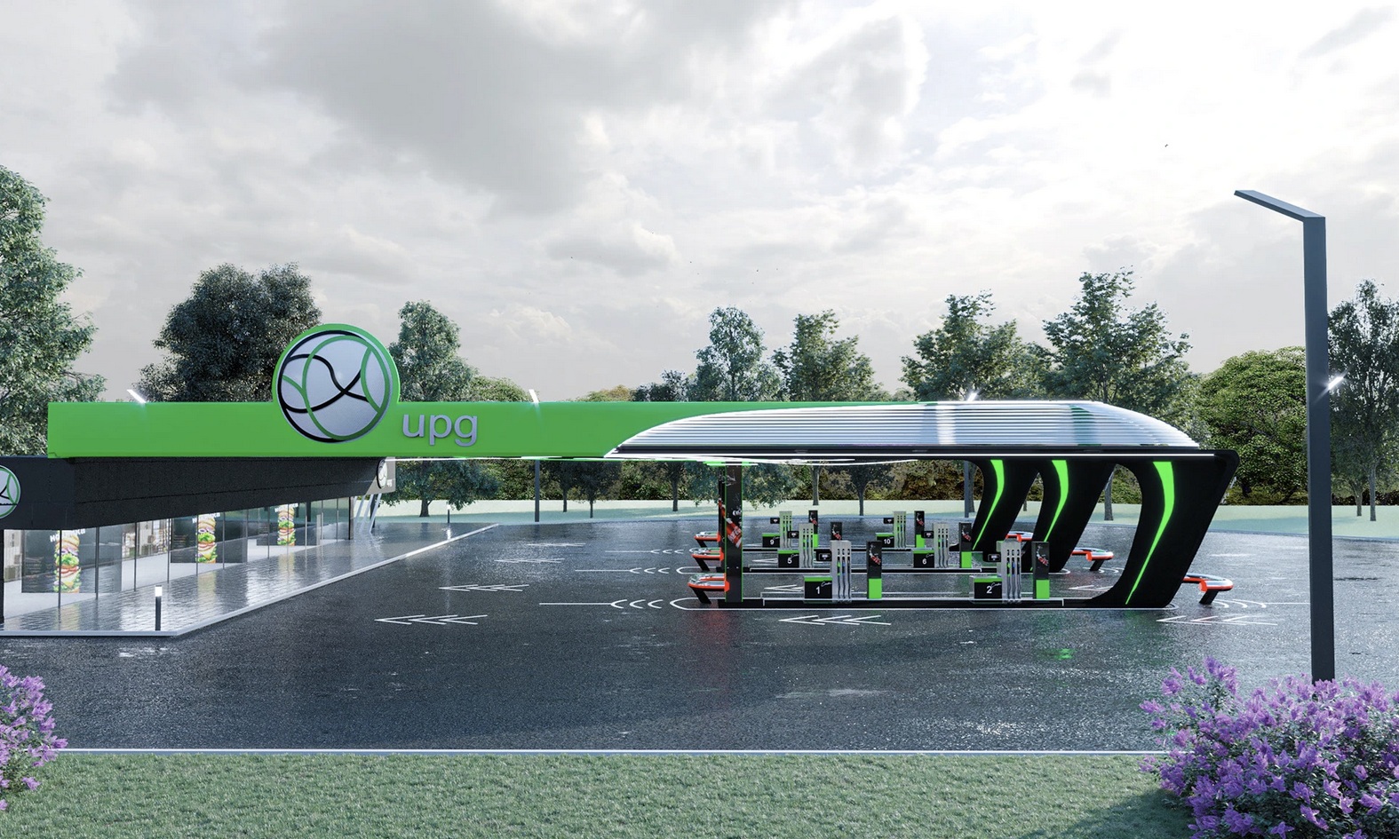 АЗС дизайн, архітектурний екстер’єр, 3D дизайн, сучасний дизайн